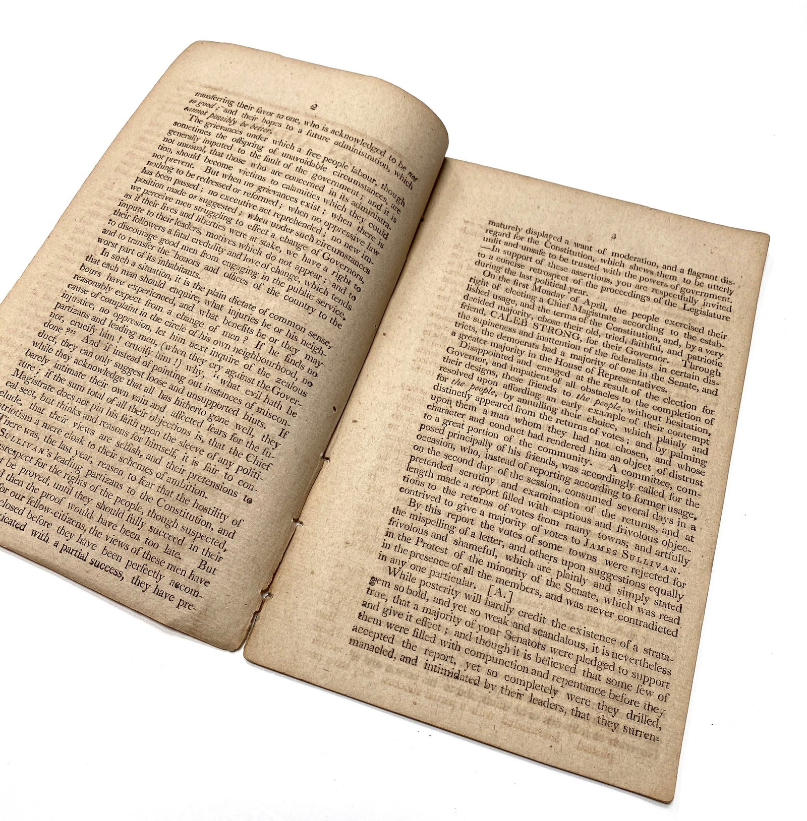 Massachusetts Politics - Federalist Legislative Address Pamphlet - 1807 Gubernatorial Election - 2
