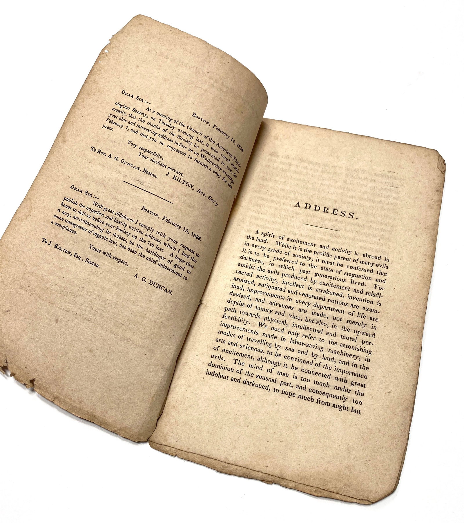 Health Reform - American Physiological Society - 1838 Address by Rev. Abel G. Duncan - 2