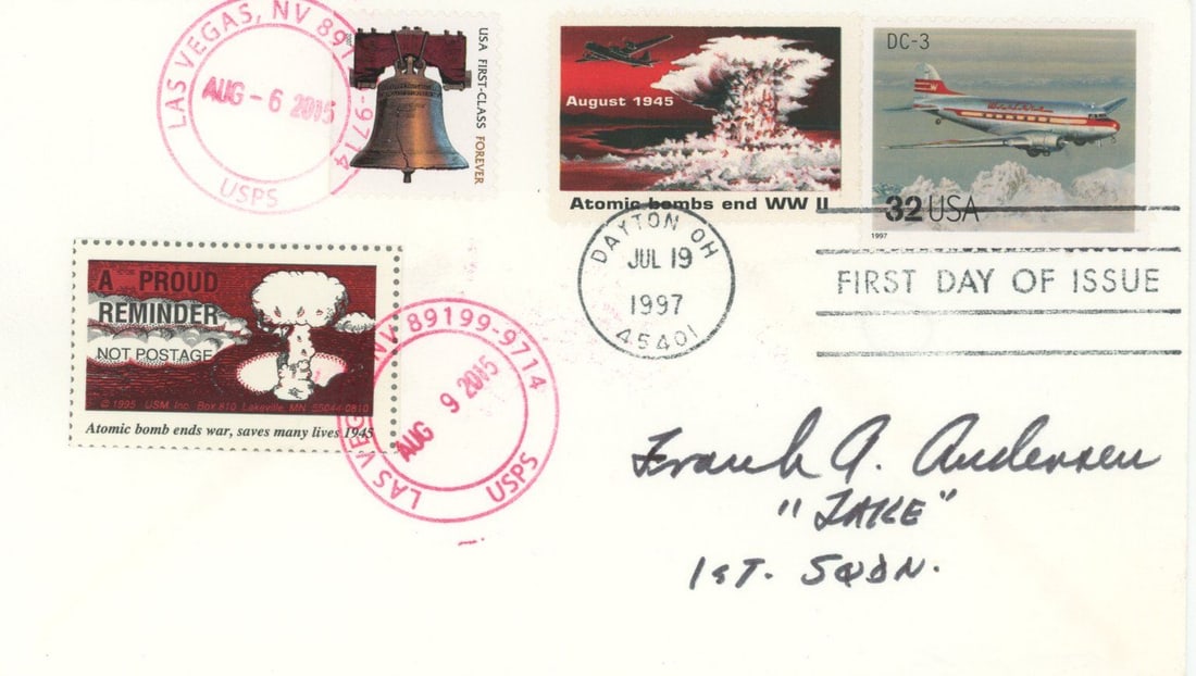 Frank A. Andersen - Flying Tigers Pilot - Autographed Cover with Handwritten Letter - 2