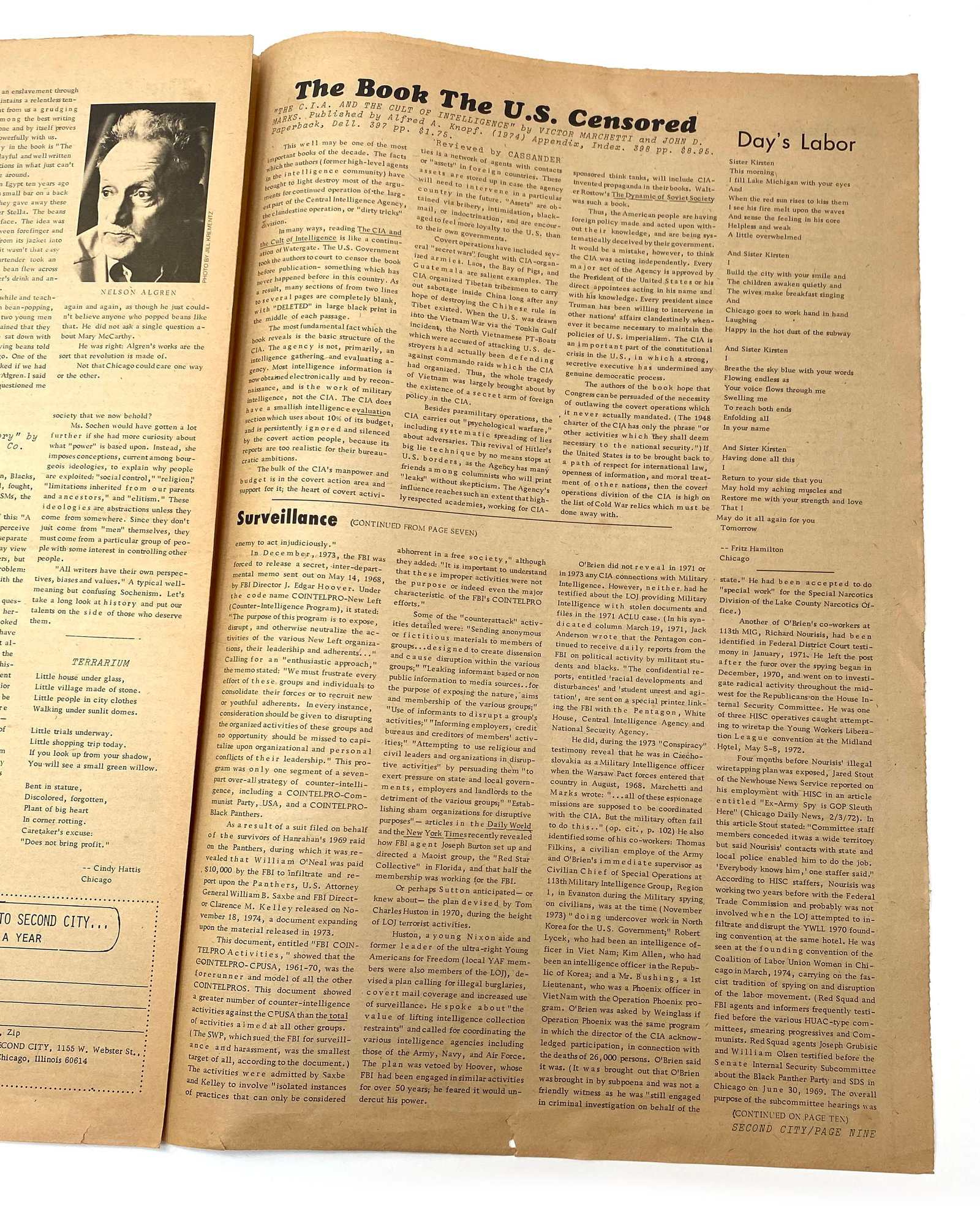 Second City Political and Literary Review - Surveillance in Chicago - Vol. 4, No. 8 - 2