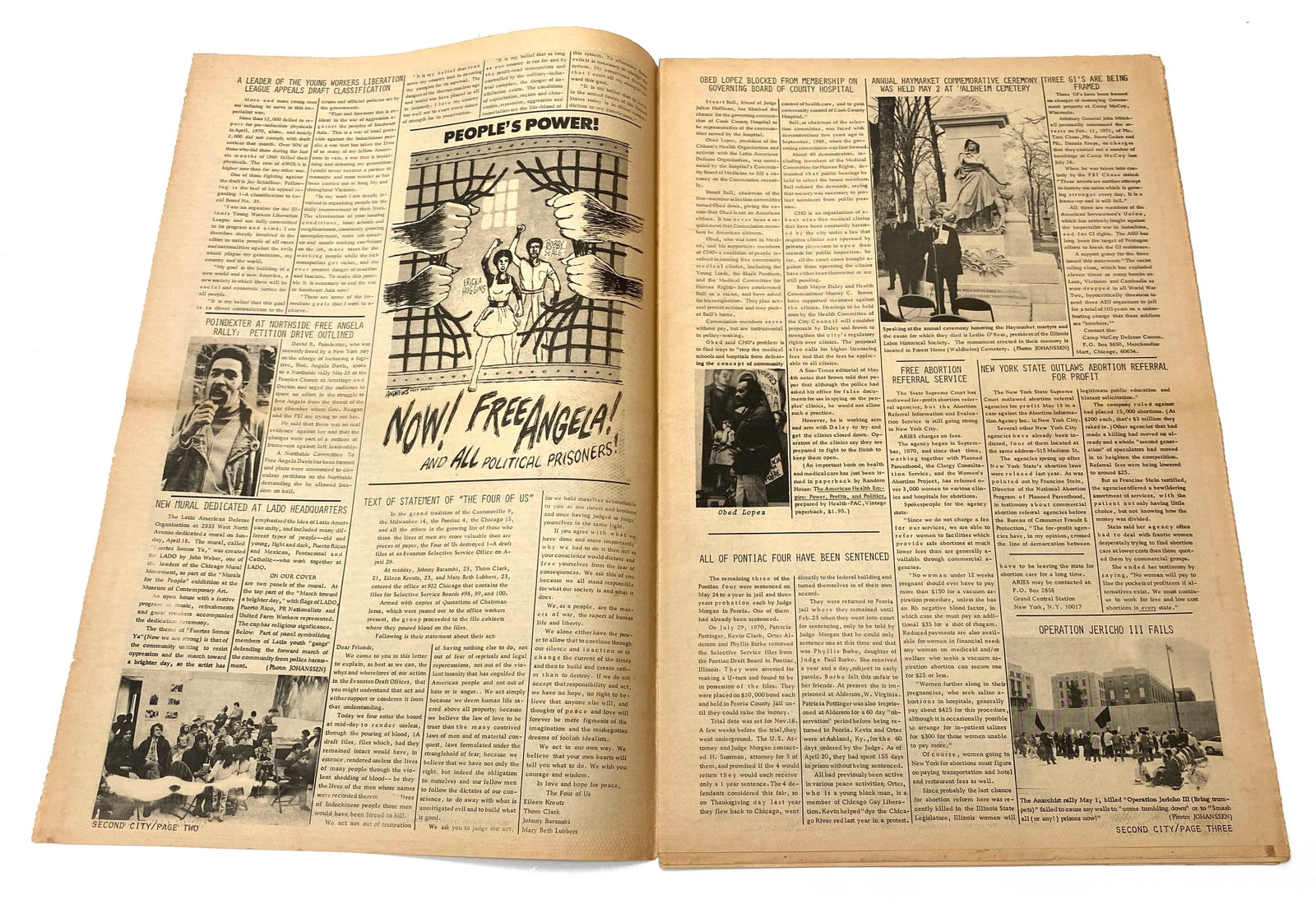 Second City - "Free Angela Davis" - People’s Power - Vol. 3, No. 3 - 2
