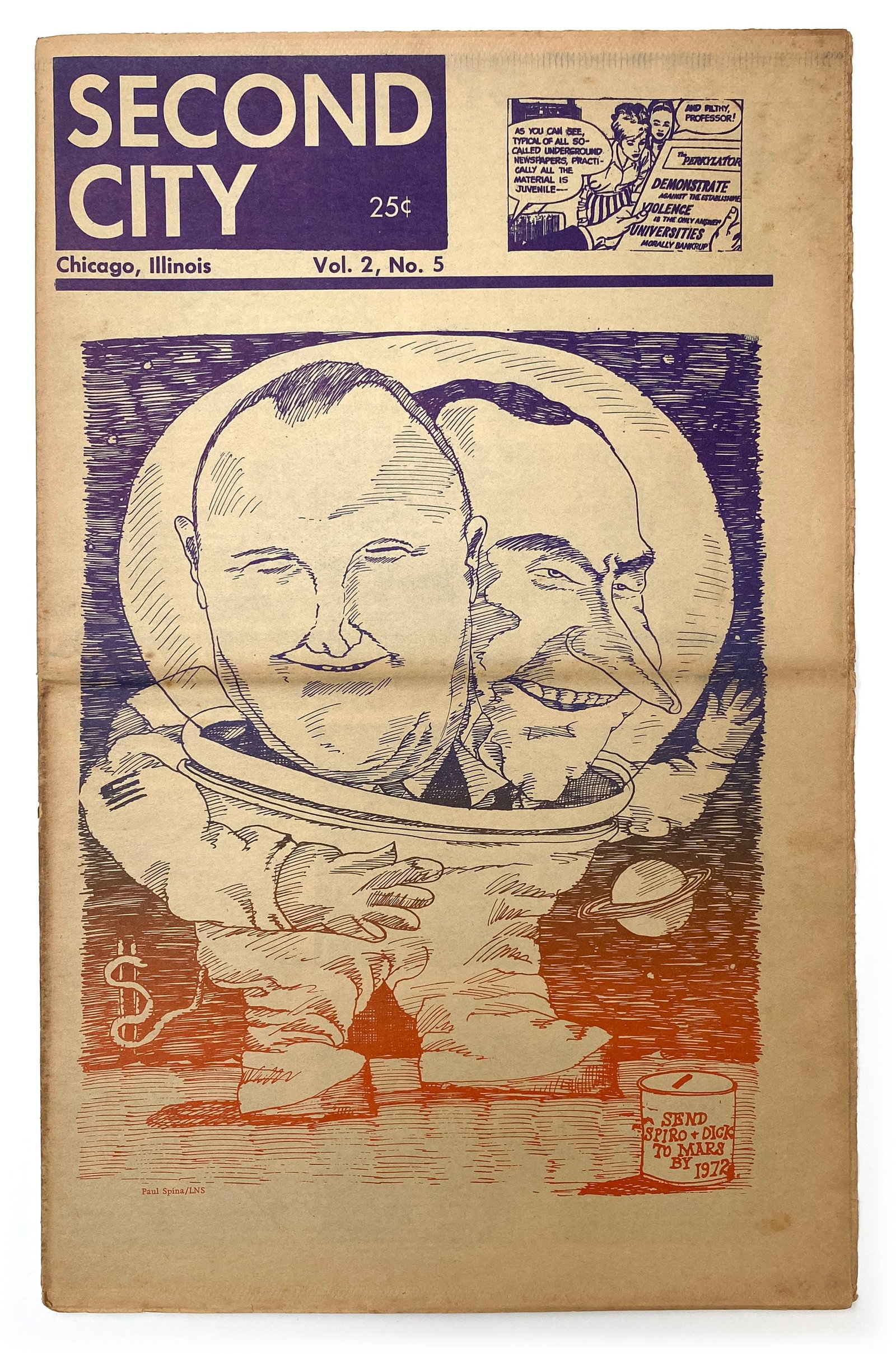 Second City - Chicago Seven - Vietnam War Protests - Anti-War Underground Newspaper - Vol. 2, No. 5 (1 of 3)