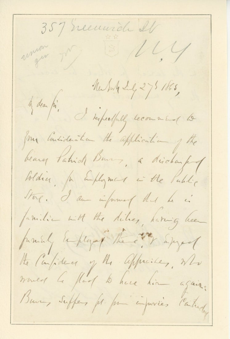 Daniel E. Sickles - Civil War General and Congressman - Autographed Letter (ALS) - 1865 - 2