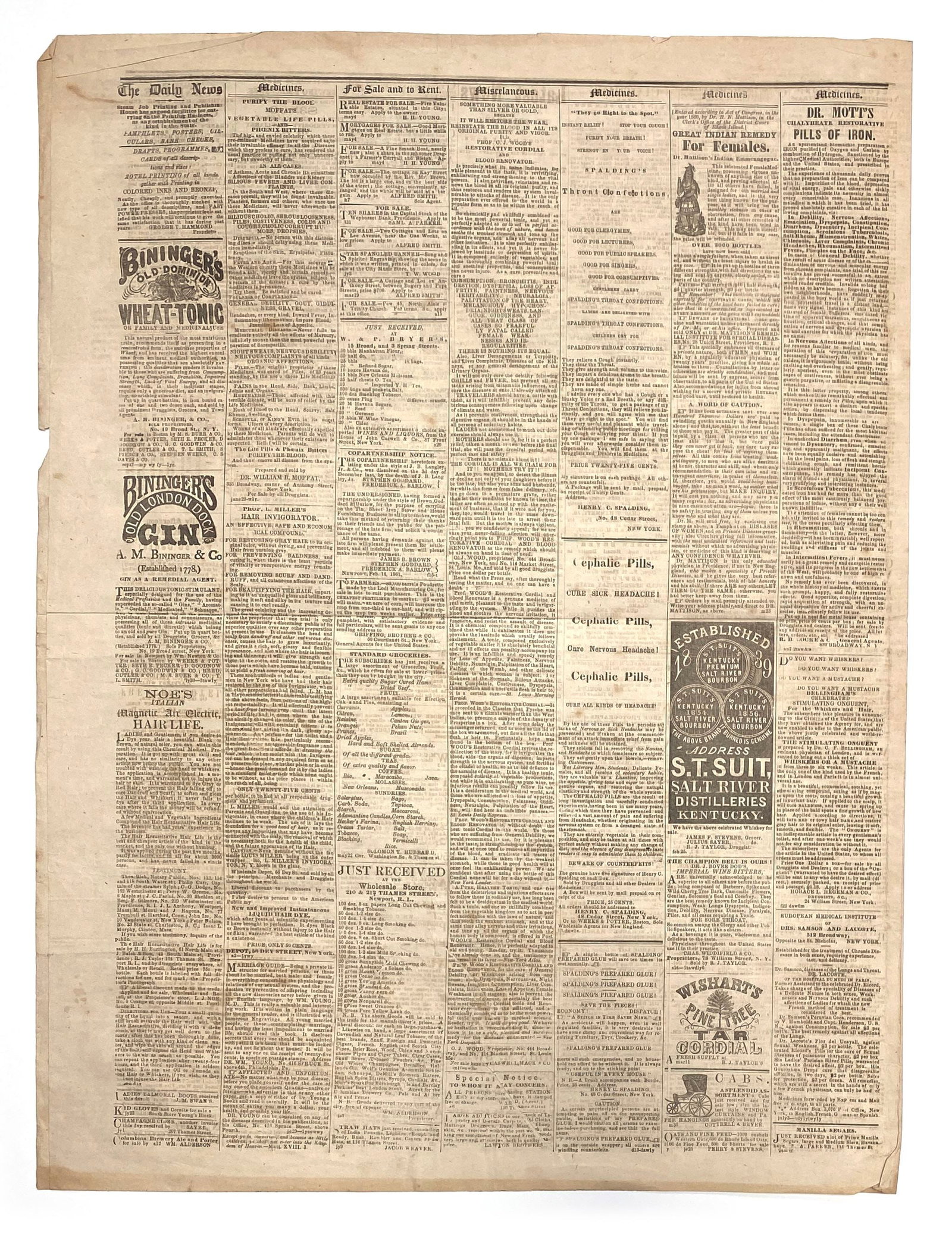 Newport Daily News - Civil War Newspaper - Battle of Lexington & Missouri Campaigns - Sept. 28, 1861 - 4