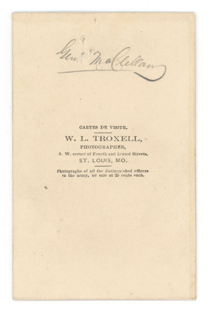 George B. McClellan - Union Major General - Civil War Era Carte de Visite - 2