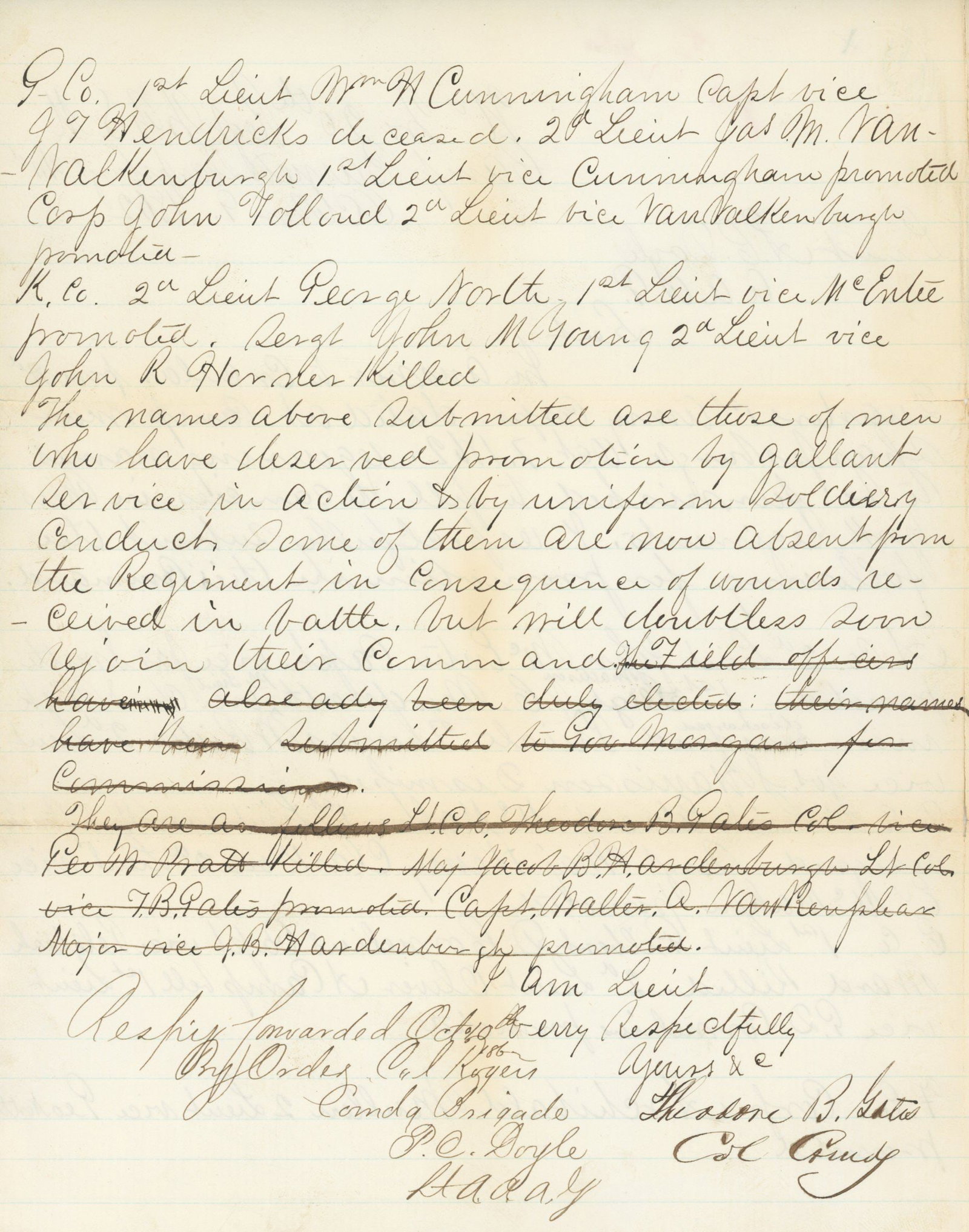Abner Doubleday - Gettysburg Civil War General & Baseball Icon - Autographed 1862 War Date Letter - 3
