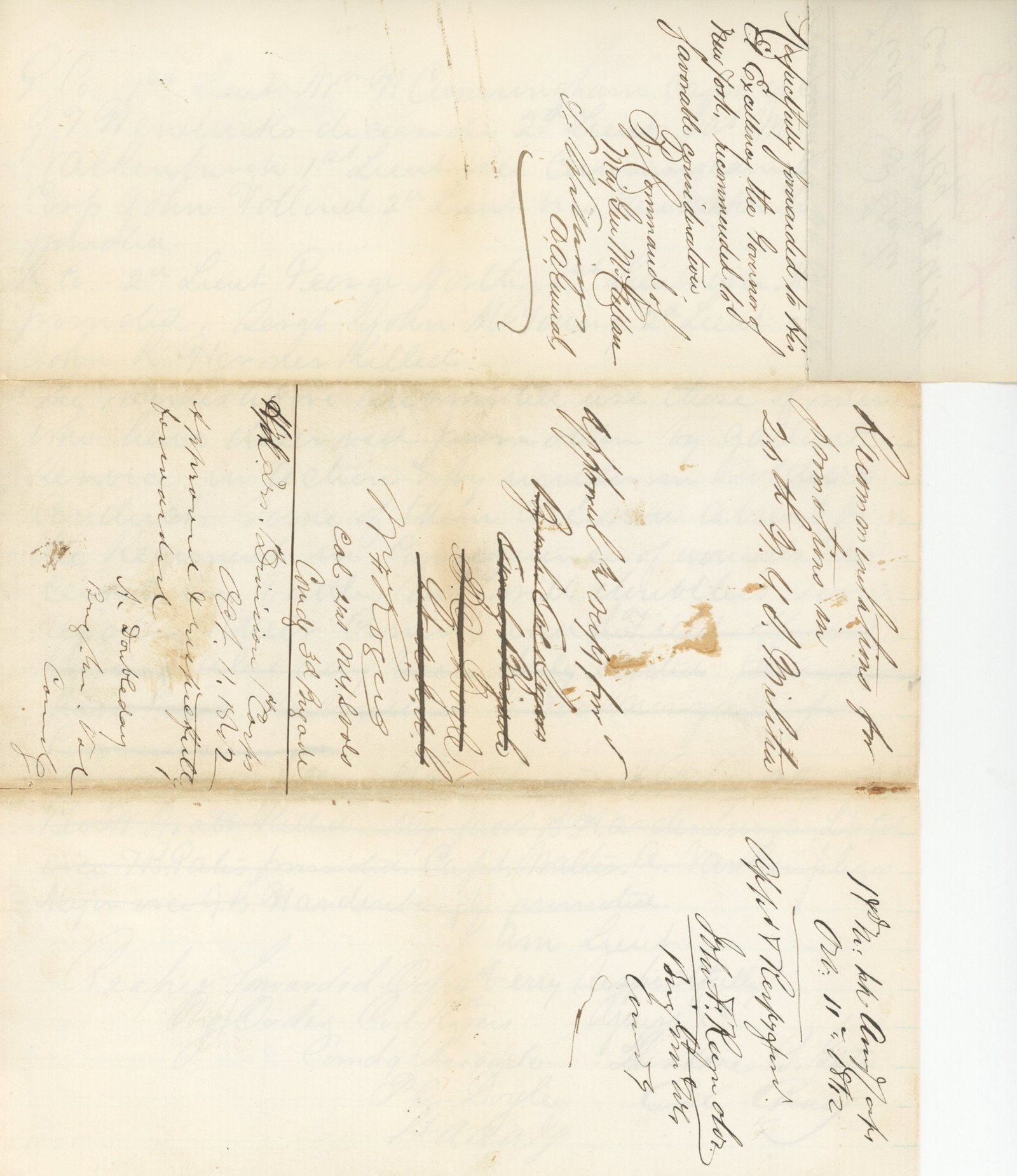 Abner Doubleday - Gettysburg Civil War General & Baseball Icon - Autographed 1862 War Date Letter - 5