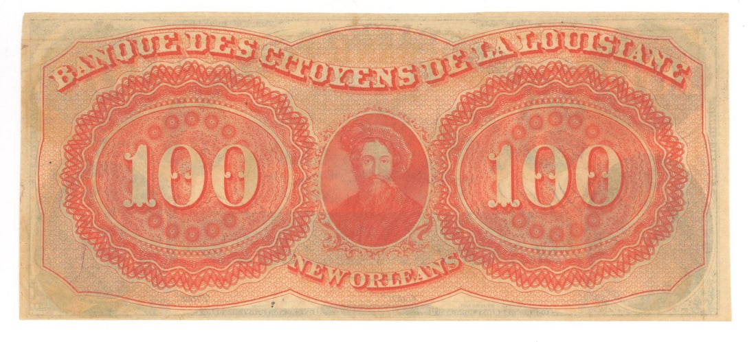 Confederate States of America $100 Note - Citizens Bank of Louisiana, New Orleans - 2