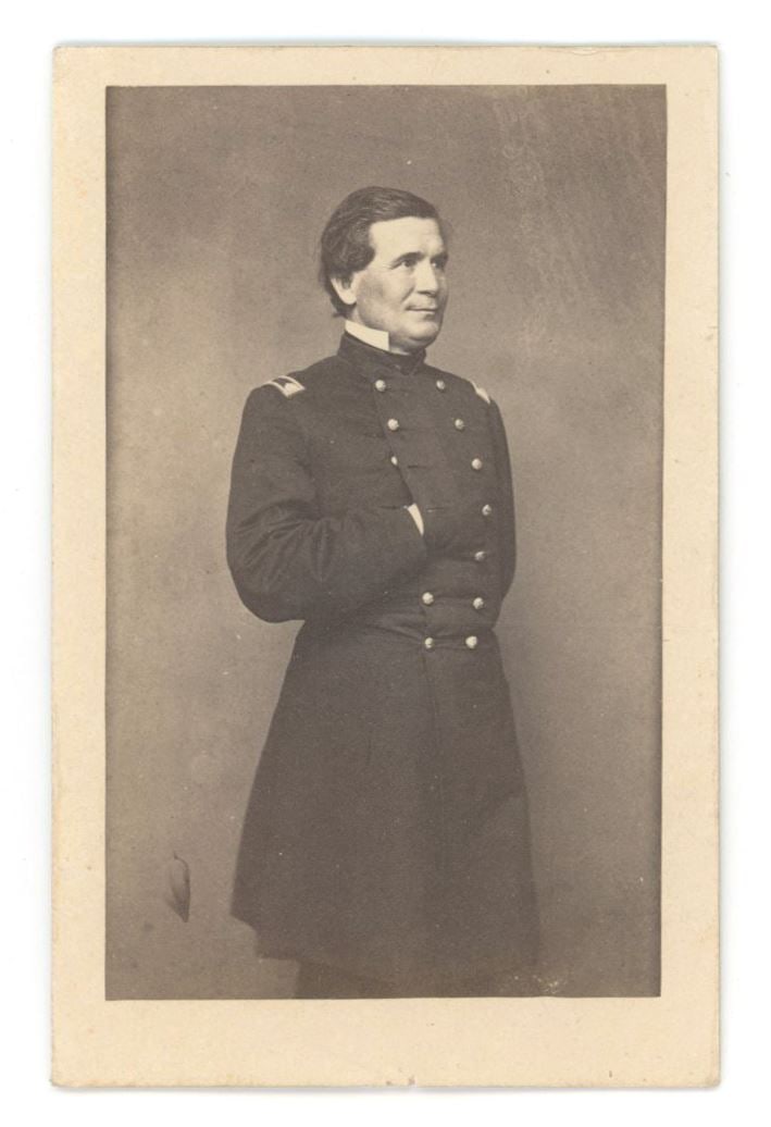 Joseph Gilbert Totten - Chief Engineer of the U.S. Army - Civil War Era Carte de Visite: Details: Joseph G. Totten Civil War-era carte de visite photograph depicting the distinguished U.S. Army officer in uniform. Published by W. L. Troxell of St. Louis, Missouri, the image presents Totte
