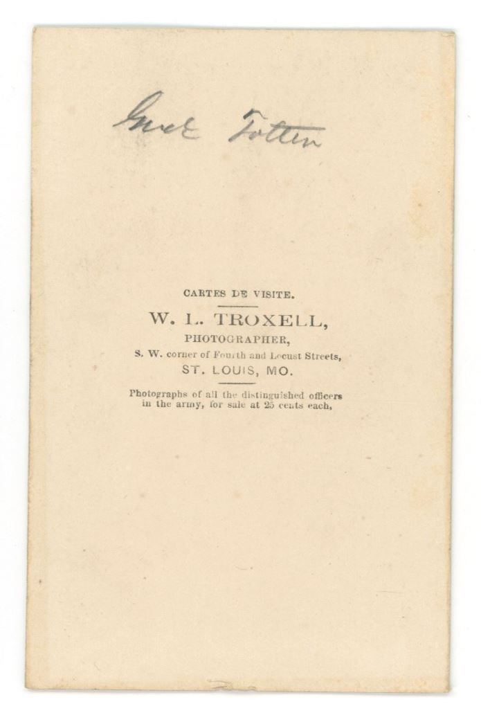 Joseph Gilbert Totten - Chief Engineer of the U.S. Army - Civil War Era Carte de Visite - 2