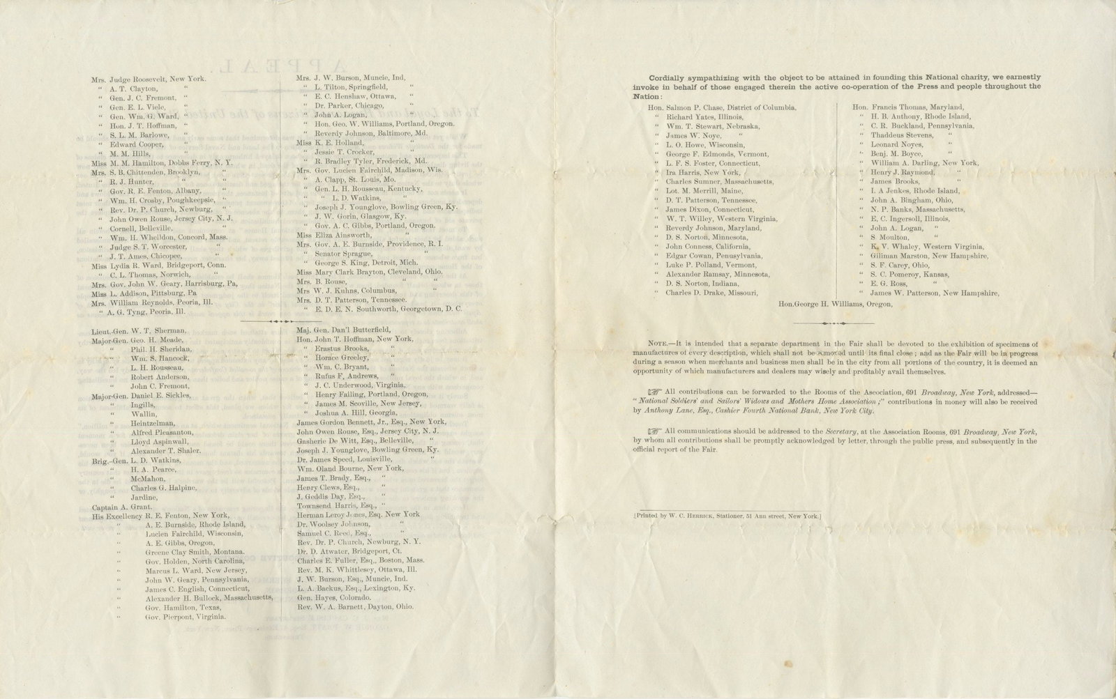 Civil War – National Soldiers’ and Sailors’ Widows and Mothers Association – - 2