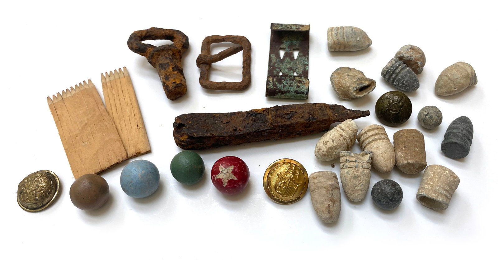 Civil War Artifact Collection – Bullets, Uniform Buttons & Camp Relics (1 of 4)