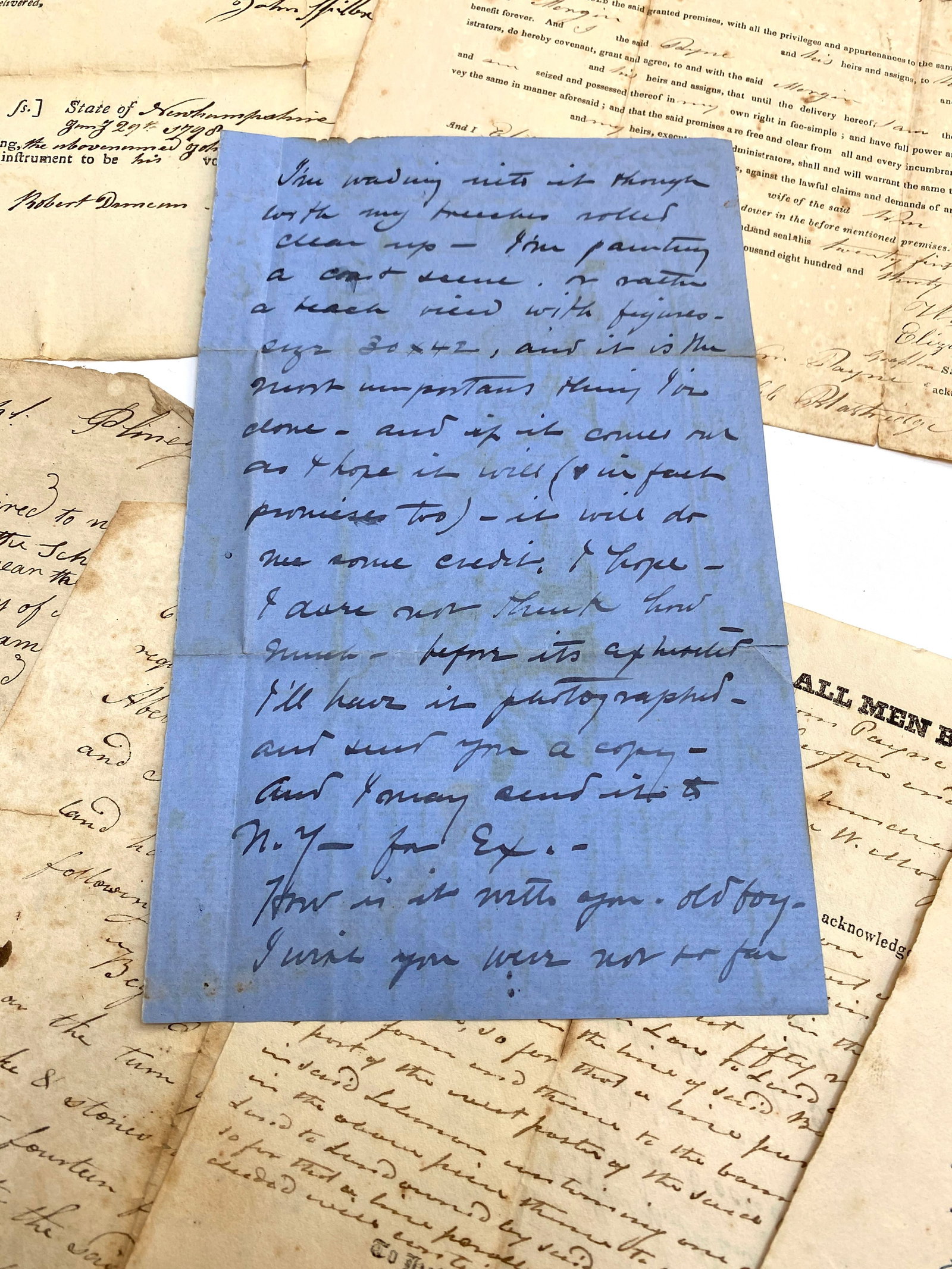 Early 19th Century Through Civil War Manuscript and Ephemera Discovery Lot - Approximately 45 pp. - 4