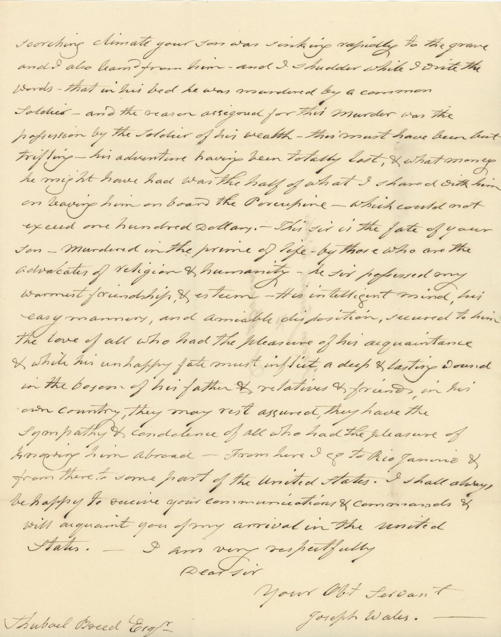 Jeremiah Jaquith - Schooner Kelton - Autograph Letters (2) - Letter of Marque Incident - War of 1812 - 8