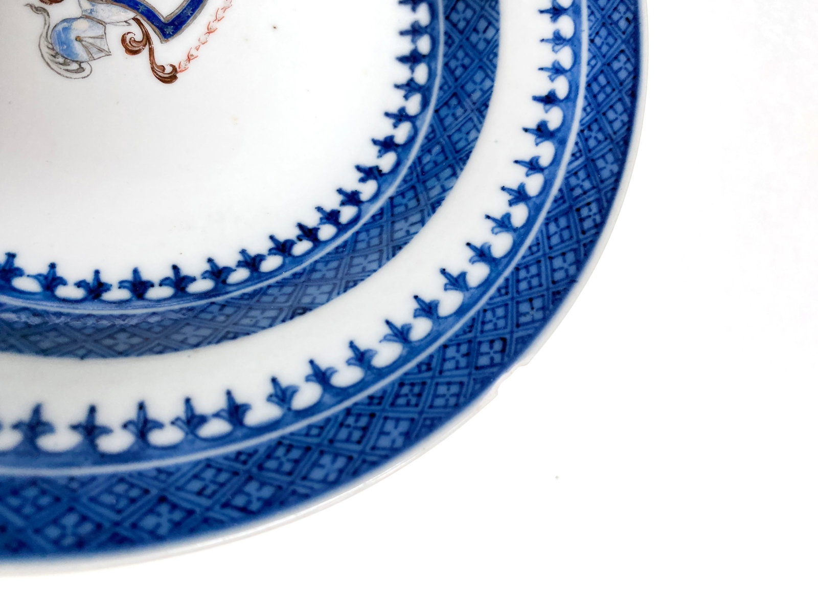 Thomas Jefferson - White House Service China Dessert Bowl - Hand-Painted Shield & Script Initial  - 3