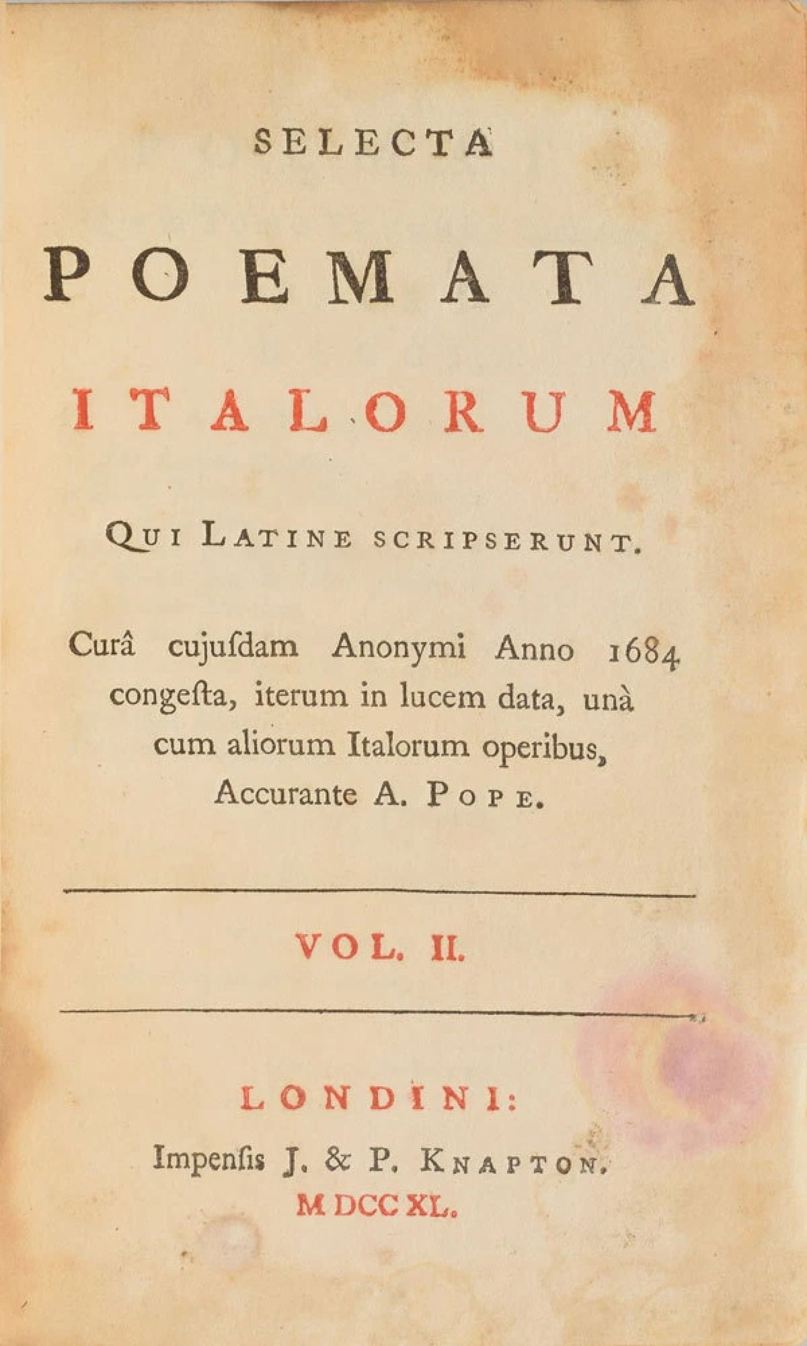 Thomas Lynch, Jr. - Declaration of Independence Signer - Book from His Personal Library - 2
