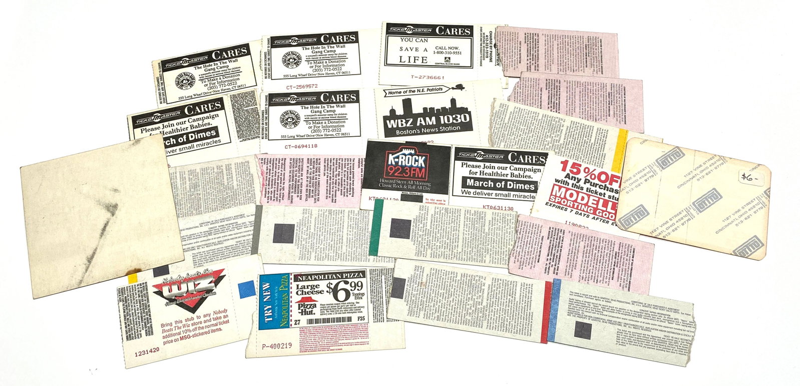 Grateful Dead - Collection of 23+ Concert Ticket Stubs & Backstage Passes - 1982-1995 - 2