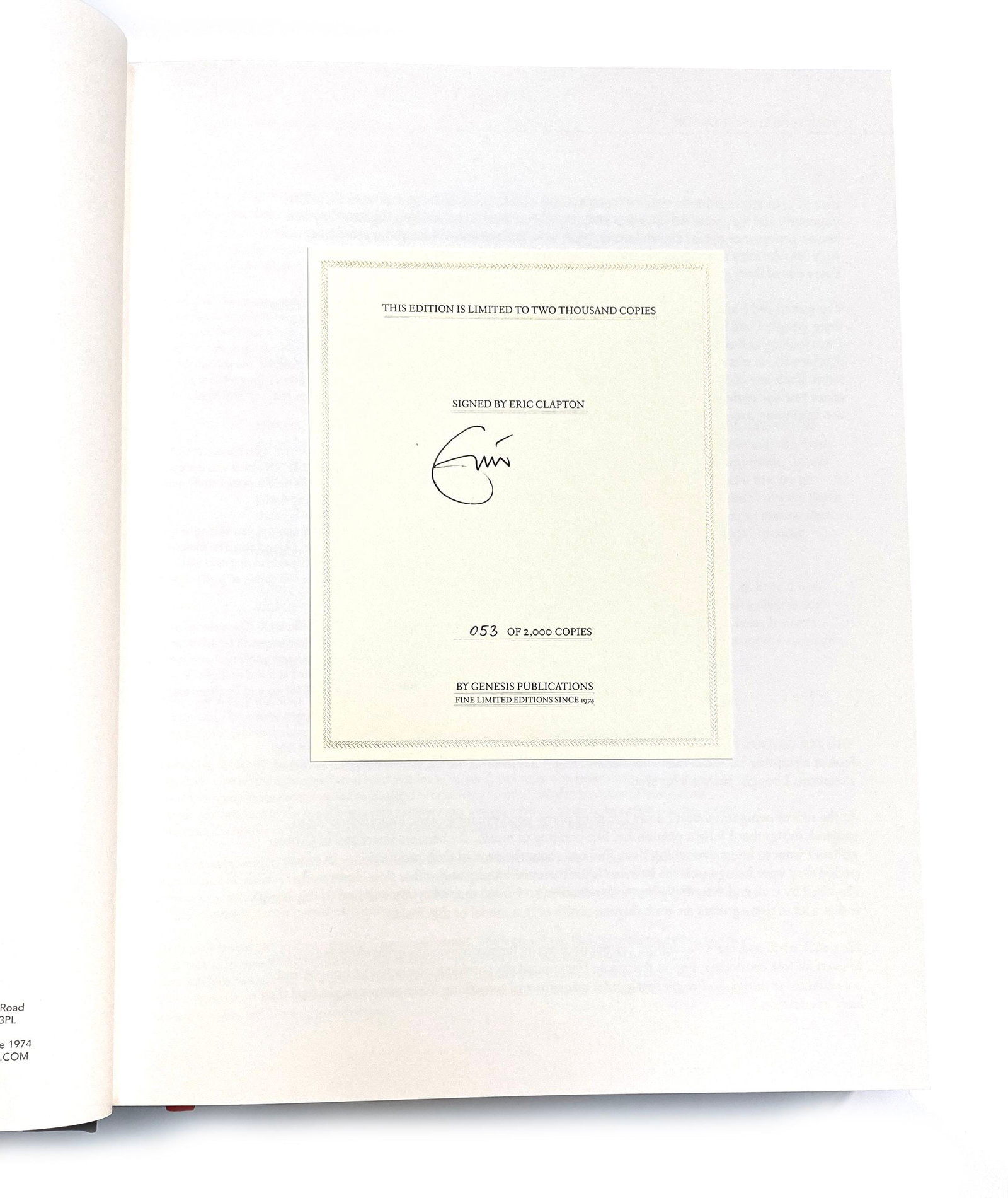 Eric Clapton - Signed Limited Edition Six-String Stories Deluxe Artist's Edition with Signed Print - 2