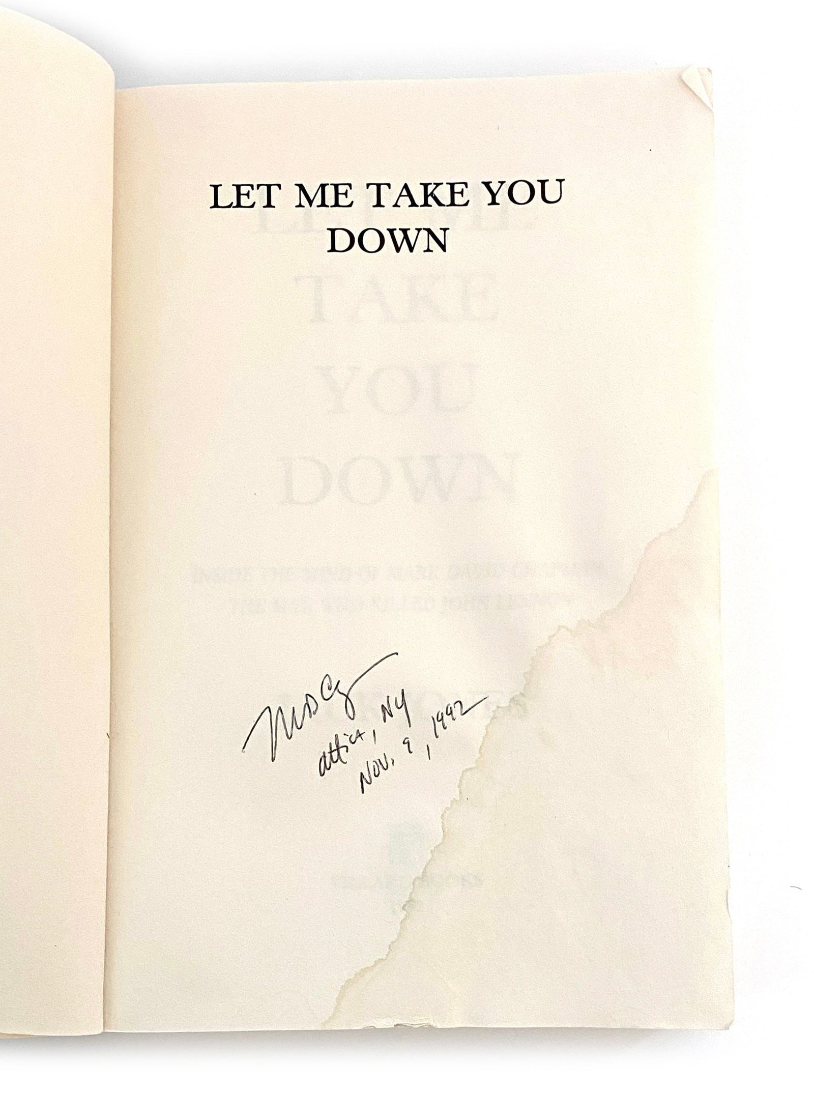 Mark David Chapman - John Lennon Assassin - Autographed "Let Me Take You Down" Advance Reader's Ed. - 4