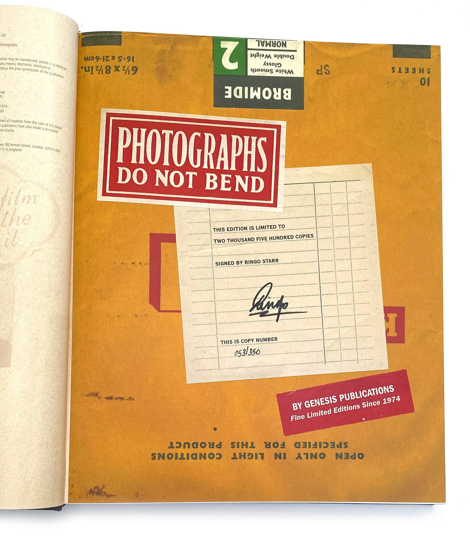 Beatles: Ringo Starr - Photograph Signed Limited Edition No. 53/2,500 by Ringo Starr - 2