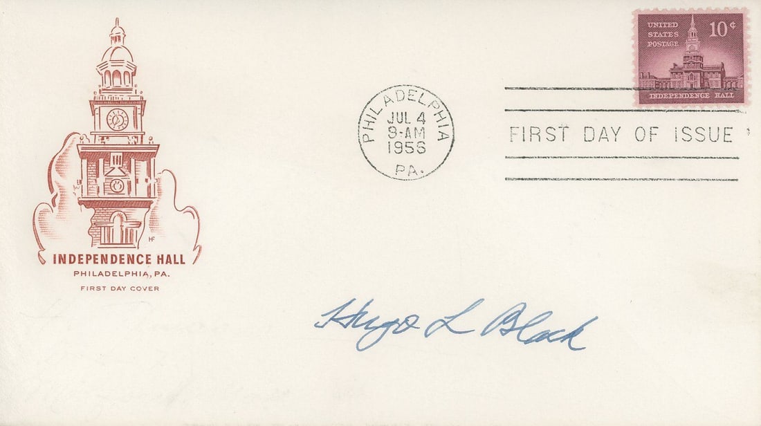 Hugo L. Black - U.S. Supreme Court Justice - Autographed First Day Cover with Two Press Photos - 2