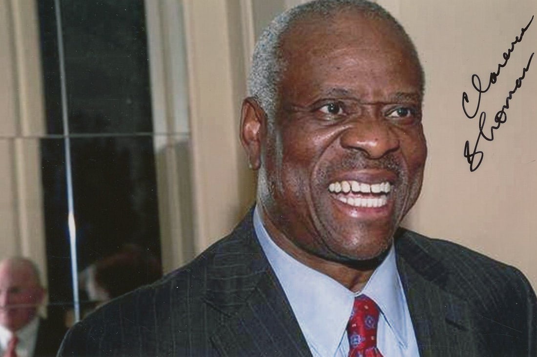 Clarence Thomas - Supreme Court Justice - Autographed Photograph & Signed Card Pair - 2