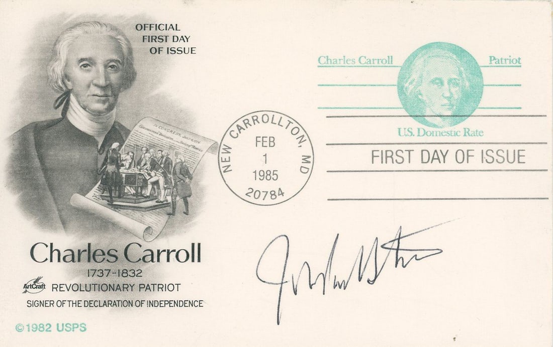 John Paul Stevens - Supreme Court Justice - Autographed Signed Cover & Card Pair - 2