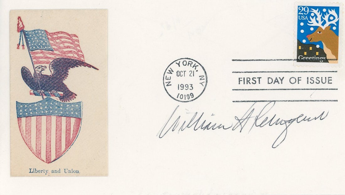 William H. Rehnquist - Supreme Court Chief Justice - Autographed Signed Cover & Photo Pair - 2