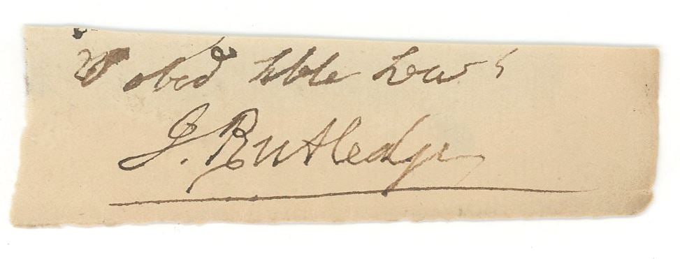 John Rutledge - Founding Father, Constitution Signer & Supreme Court Justice - Scarce Autograph: Details: John Rutledge clipped autograph removed from a larger document, boldly autographed "J. Rutledge" in ink with a portion of the original manuscript text remaining above. A desirable autograph