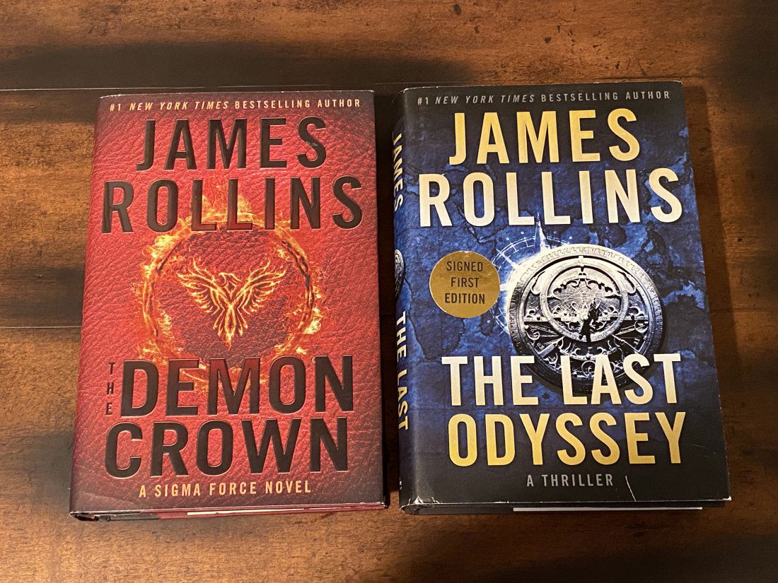 The Demon Crown & The Last Odyssey by James Rollins SIGNED First Editions (1 of 8)