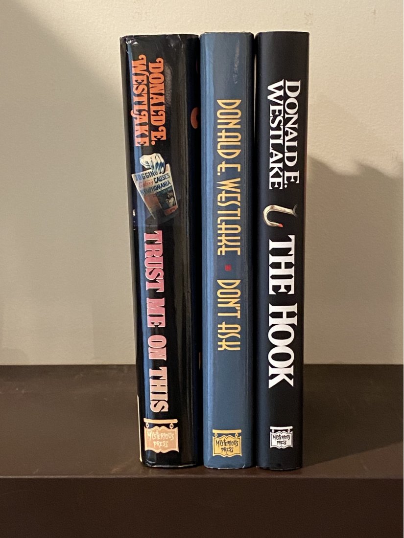 Donald E. Westlake SIGNED First Editions - Trust Me On This, Don't Ask & The Hook (1 of 9)