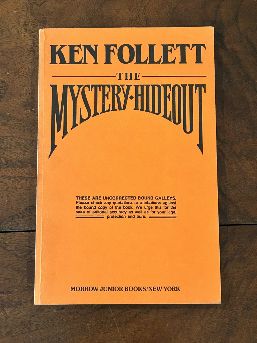 The Mystery Hideout by Ken Follett RARE SIGNED Uncorrected Bound Galley (1 of 5)