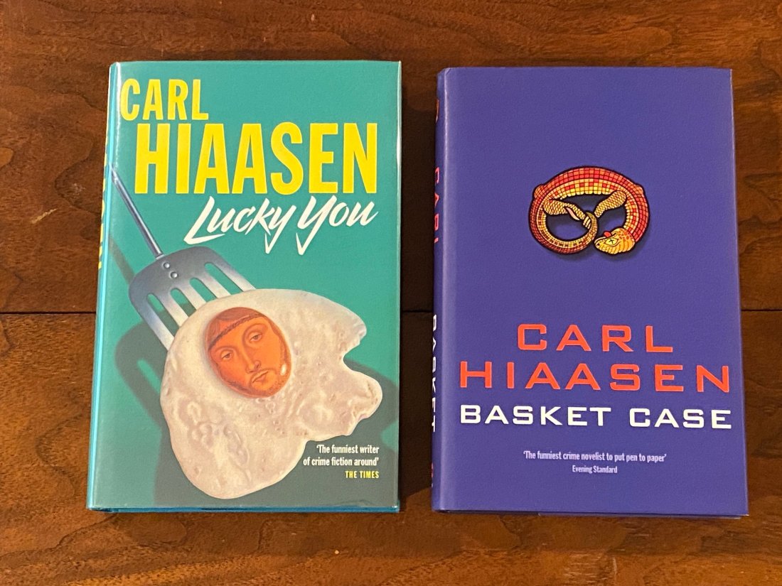 Lucky You & Basket Case By Carl Hiaasen SIGNED UK First Editions (1 of 11)