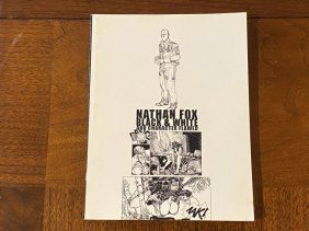 Nathan Fox Black & White And Character Flawed SIGNED First Edition With Drawing