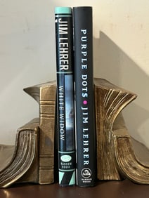 White Widow & Purple Dots By Jim Lehrer SIGNED First Editions