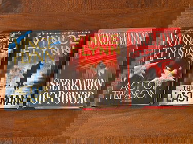 Act Of Treason, The Last Man & Separation Of Power By Vince Flynn SIGNED First Editions