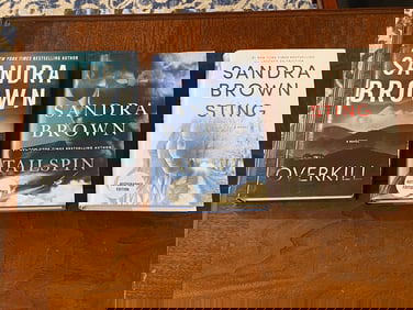 Sting, Tailspin & Overkill By Sandra Brown SIGNED First Editions