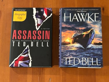 Assassin & Hawke By Ted Bell SIGNED First Editions