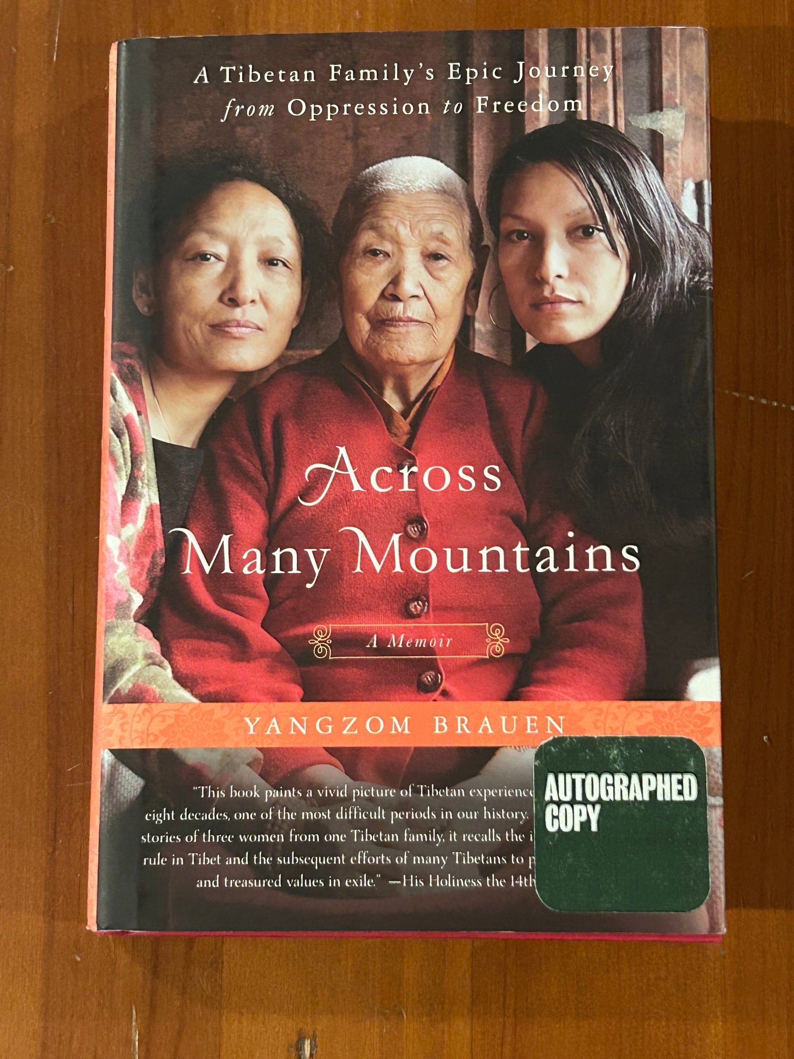 Across Many Mountains by Yangzom Brauen SIGNED First Edition (1 of 6)
