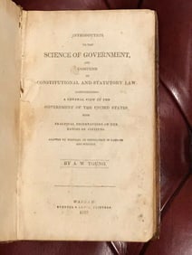 Introduction To The Science Of Government By A. W. Young First Edition 1835