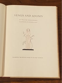 Venus And Adonis By William Shakespeare Illustrated & SIGNED By Rockwell Kent Limited Numbered