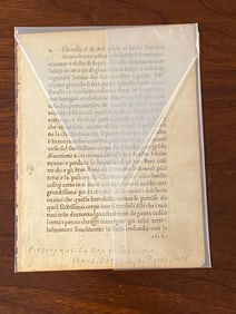 Disbound Page Printed In 1475 Hieronymus: La Vita Et Transitio Venice, Gabrielle Di Pietro