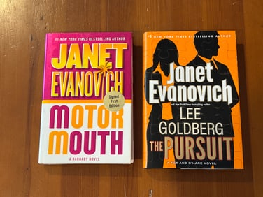 Janet Evanovich SIGNED First Editions - Motor Mouth & The Pursuit