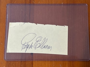 Ralph Ellison Cut Signature