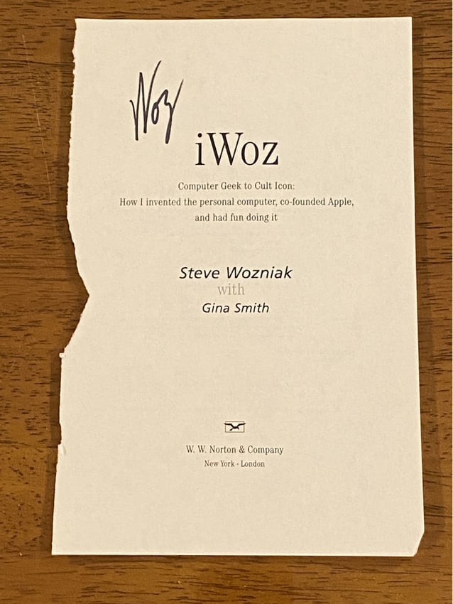 Steve Wozniak SIGNED Disbound Title Page (1 of 2)