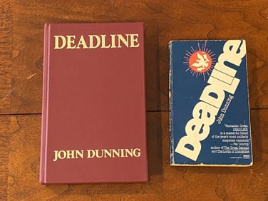 Deadline By John Dunning SIGNED Limited Numbered First Edition & SIGNED First Paperback Edition