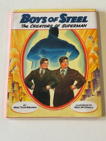 Boys Of Steel by Marc Tyler Nobleman SIGNED First Edition Illustrated by Ross MacDonald
