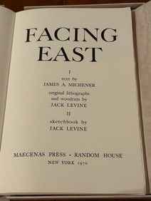 Facing East by Jack Levine & James A. Michener SIGNED Limited Number Edition
