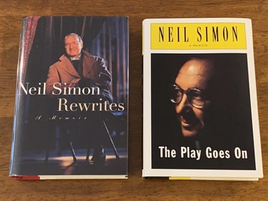 Neil Simon Rewrites & The Play Goes On SIGNED First Editions