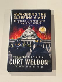 Awakening The Sleeping Giant by Congressman Curt Weldon SIGNED & inscribed First Edition